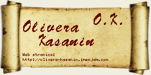 Olivera Kašanin vizit kartica